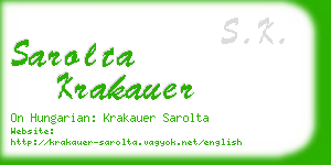 sarolta krakauer business card